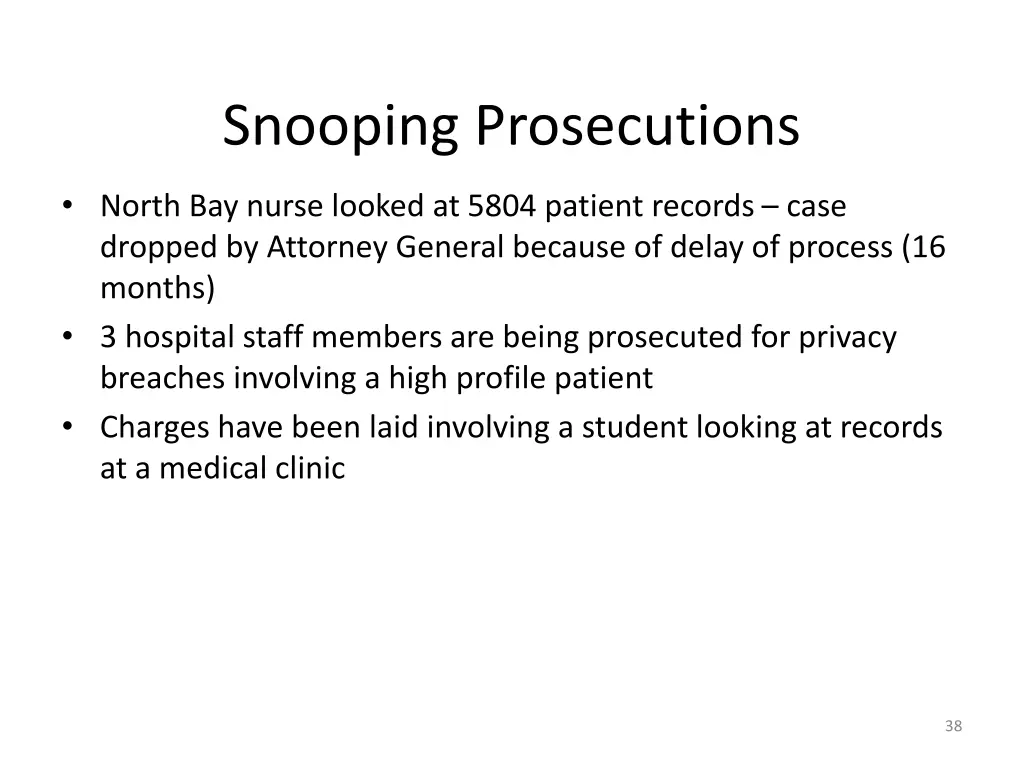 snooping prosecutions