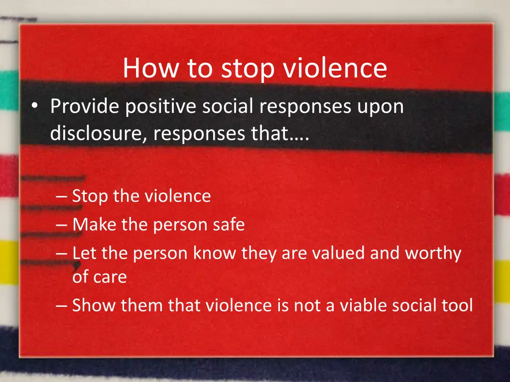 how to stop violence provide positive social