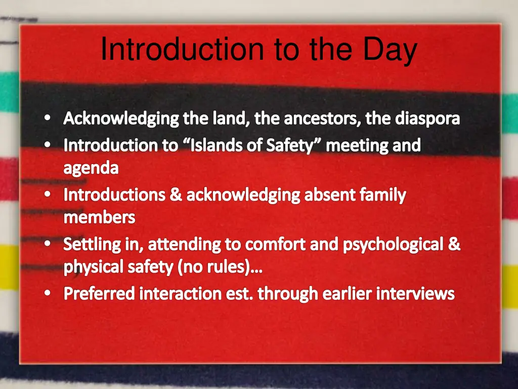 introduction to the day