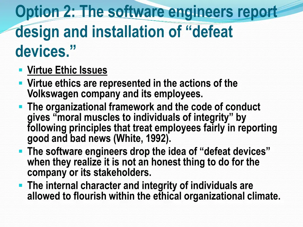 option 2 the software engineers report design 1