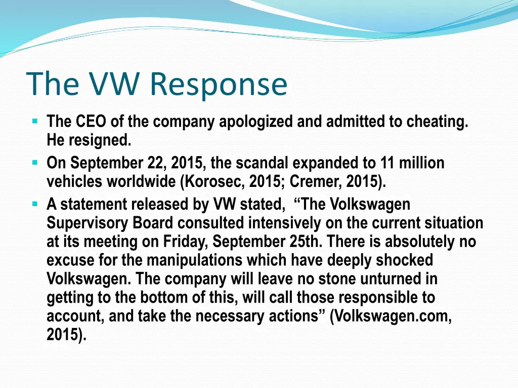 the vw response the ceo of the company apologized