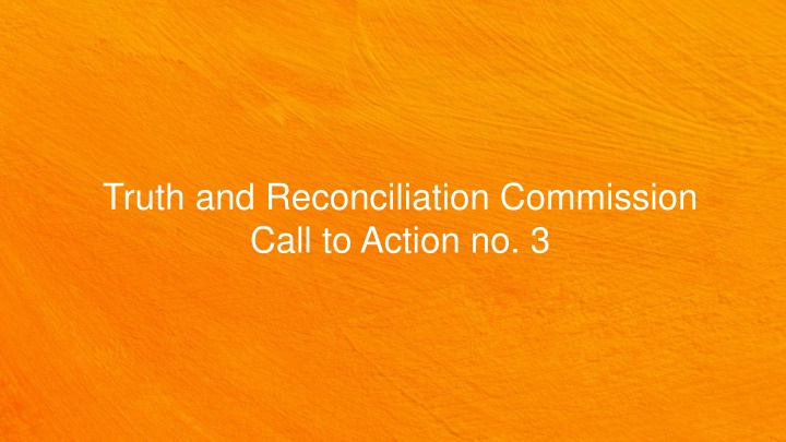 truth and reconciliation commission call