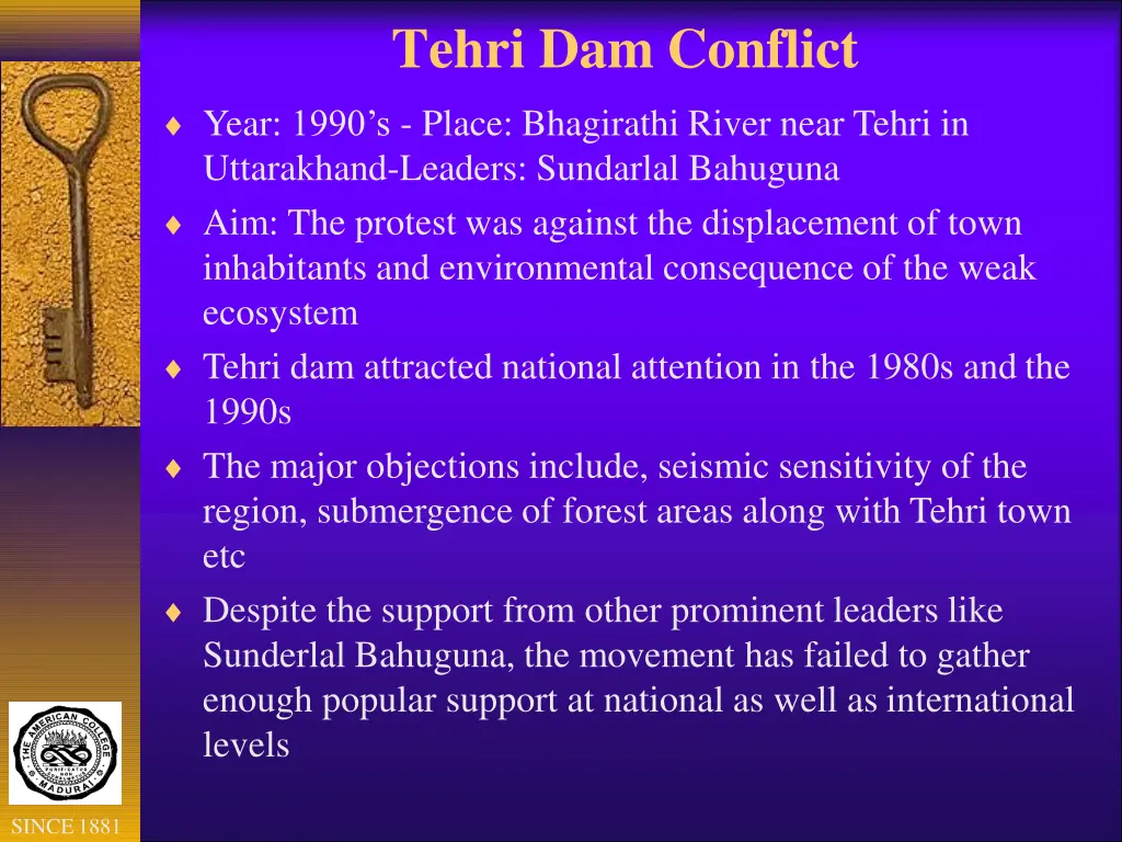 tehri dam conflict