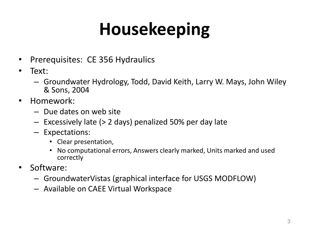 housekeeping