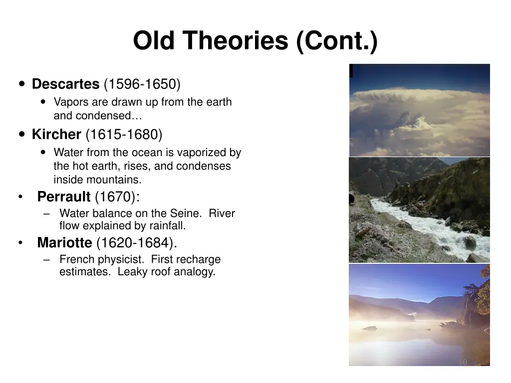 old theories cont