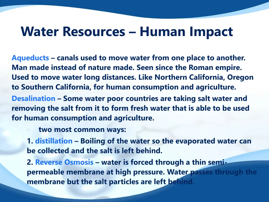 water resources human impact