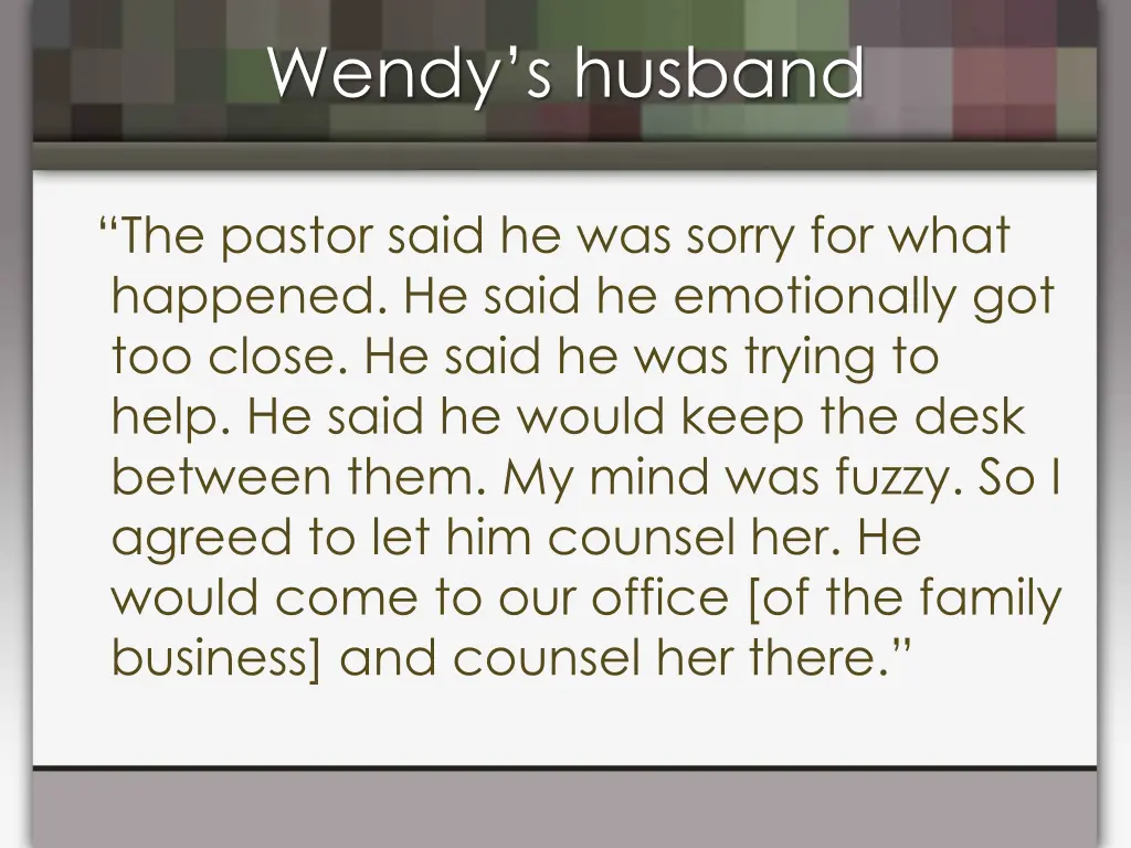 wendy s husband