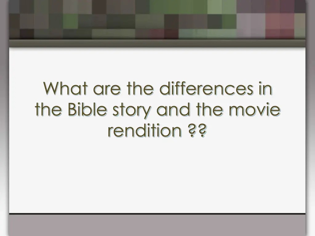 what are the differences in the bible story