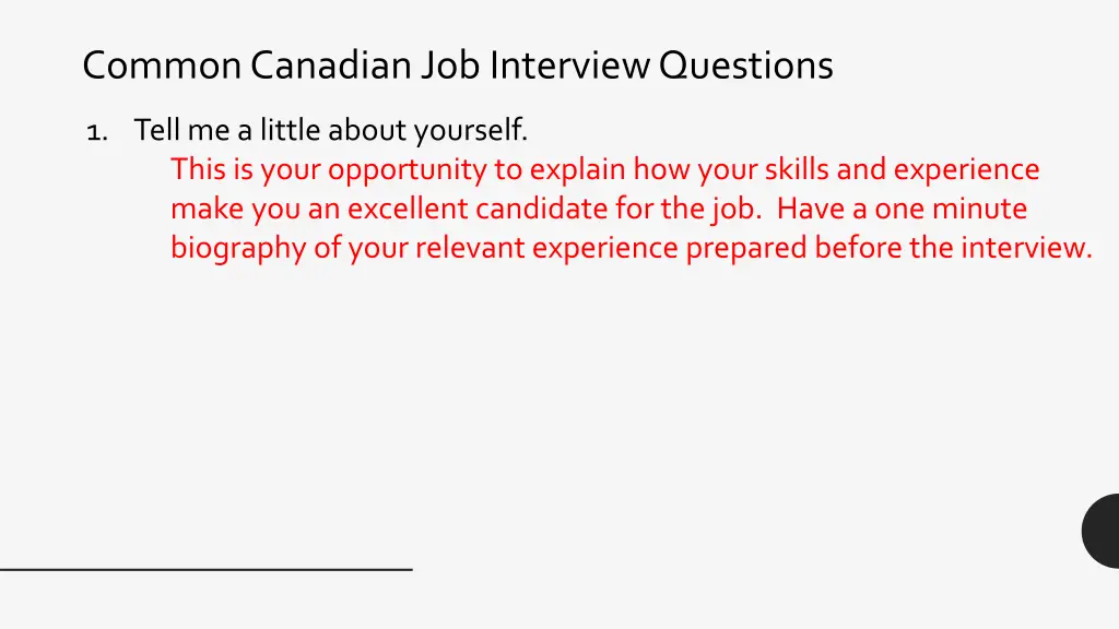 common canadian job interview questions 2