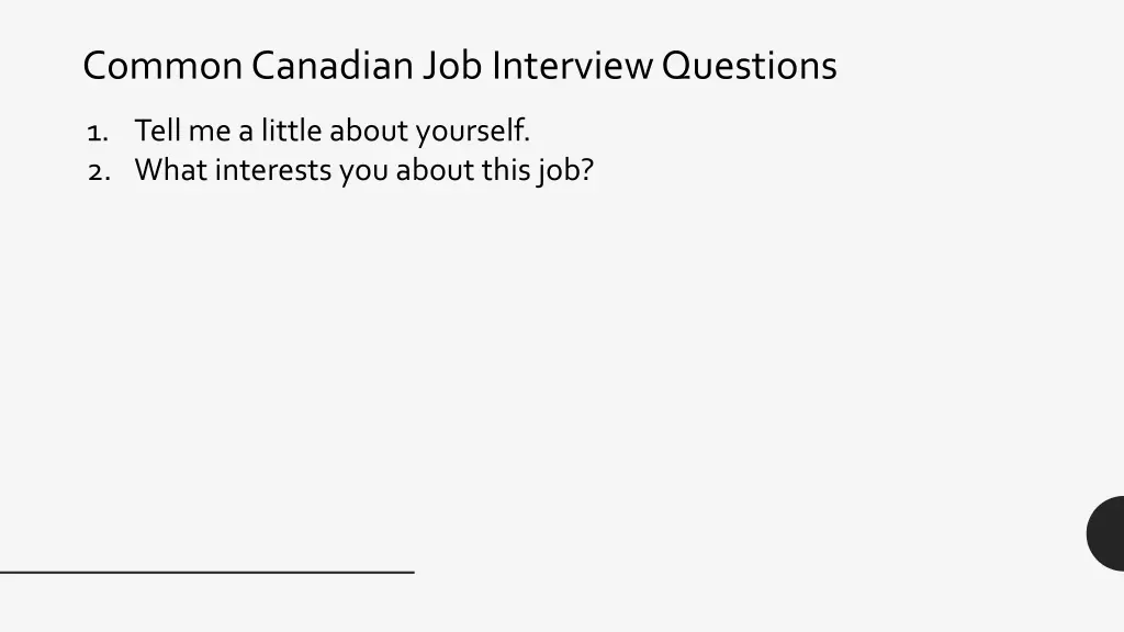 common canadian job interview questions 5