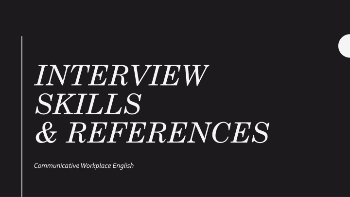 interview skills references