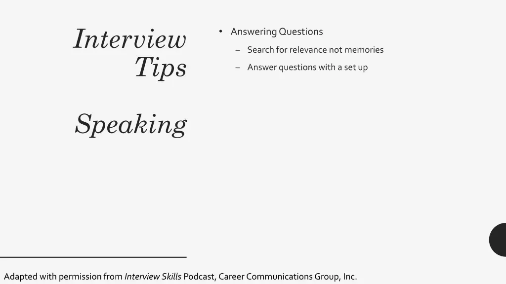 interview tips 25