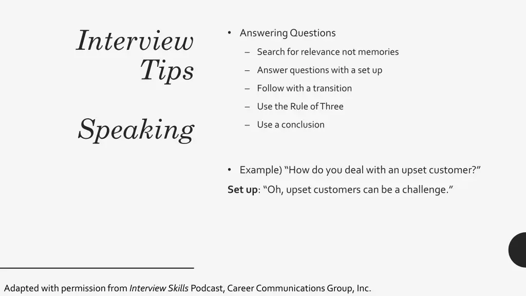 interview tips 30