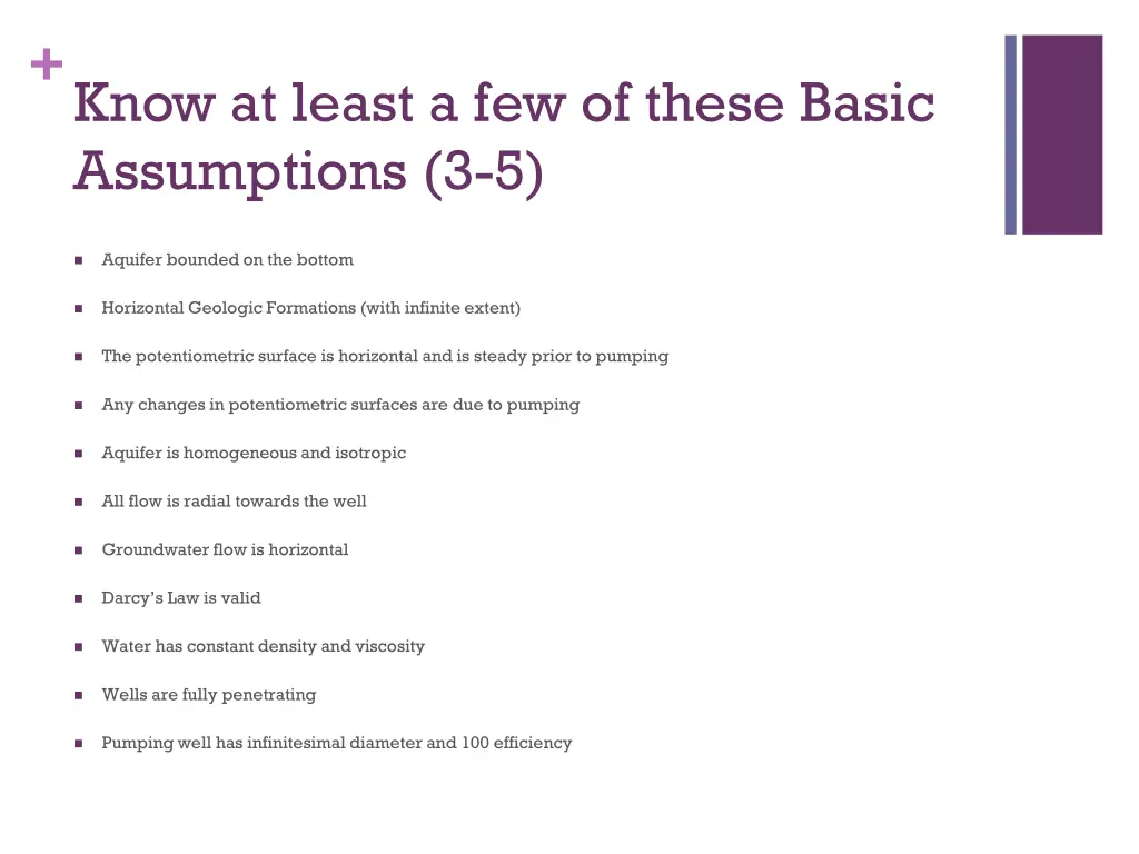 know at least a few of these basic assumptions 3 5