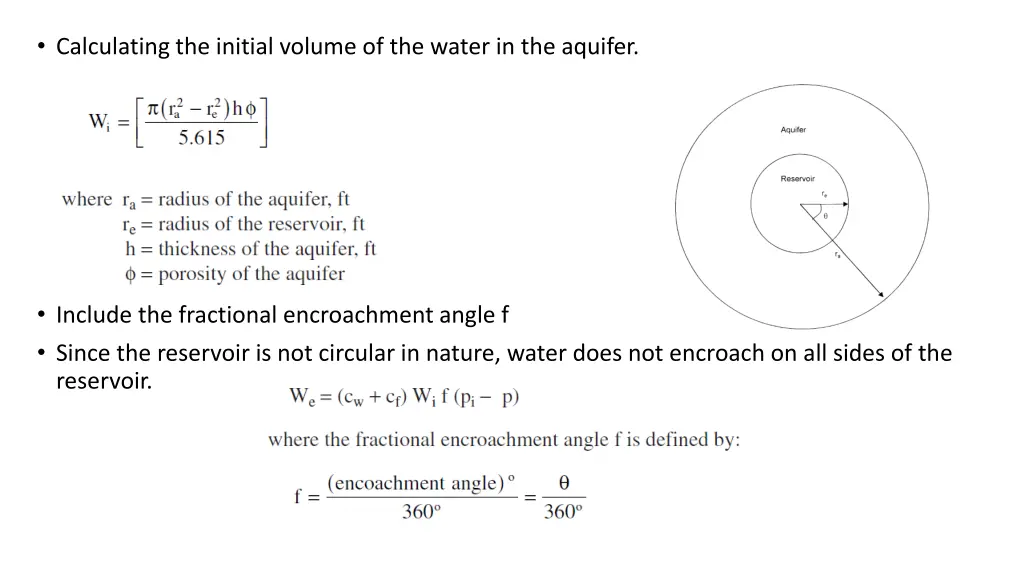 calculating the initial volume of the water