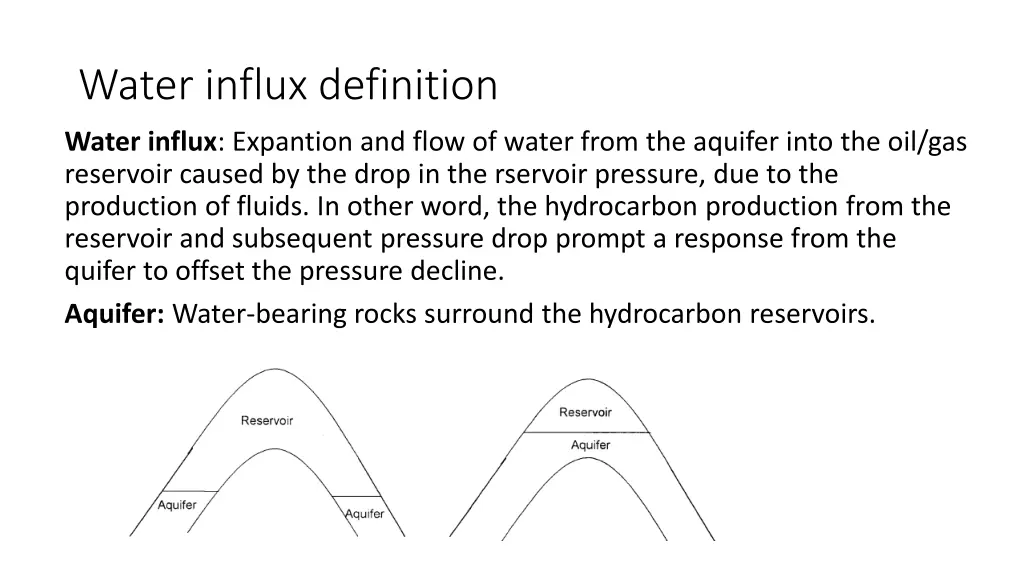 water influx definition