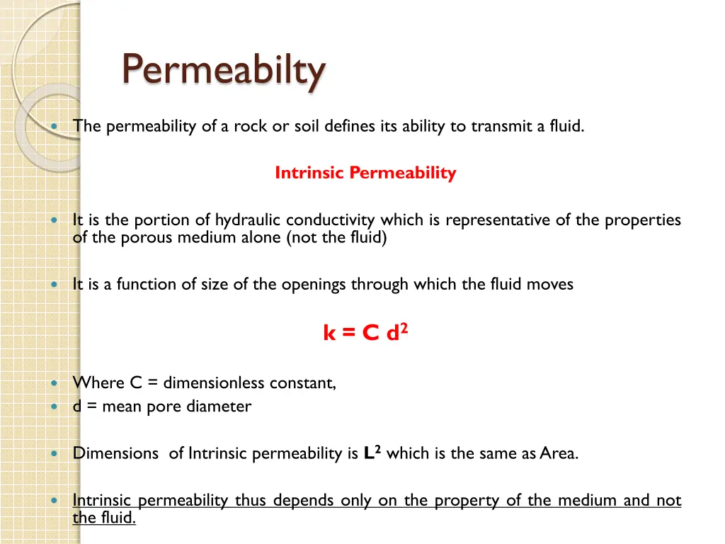 permeabilty