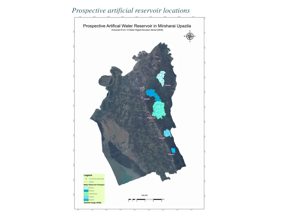 prospective artificial reservoir locations