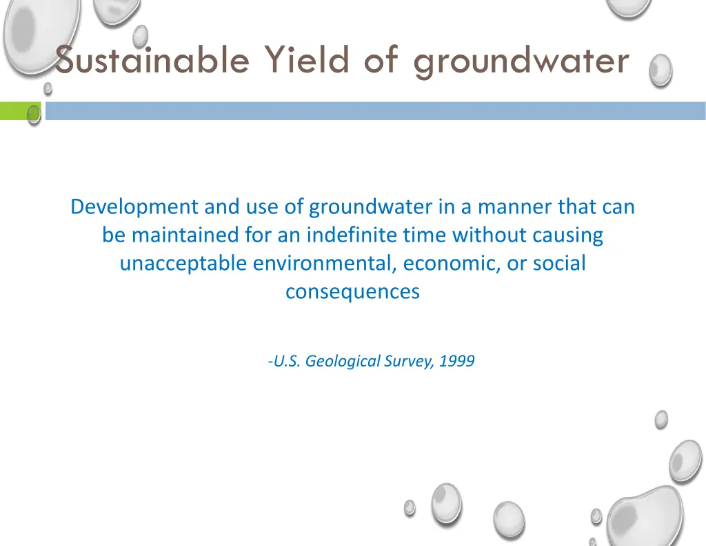 sustainable yield of groundwater