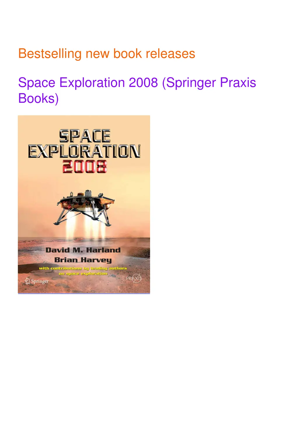 bestselling new book releases space exploration