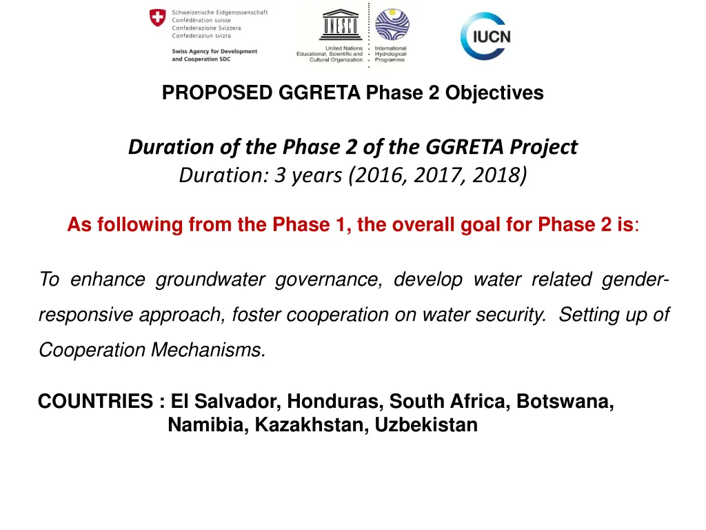 proposed ggreta phase 2 objectives