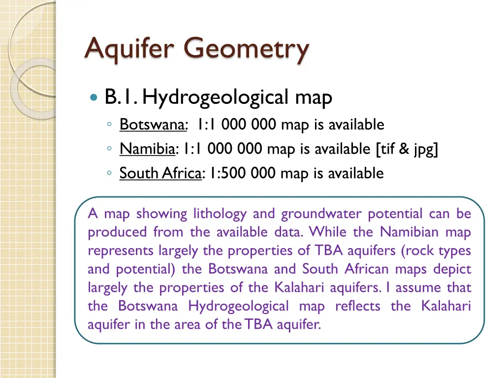 aquifer geometry