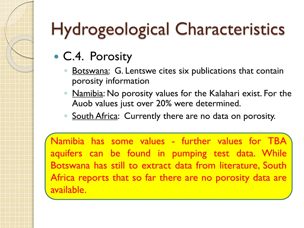 hydrogeological characteristics 3