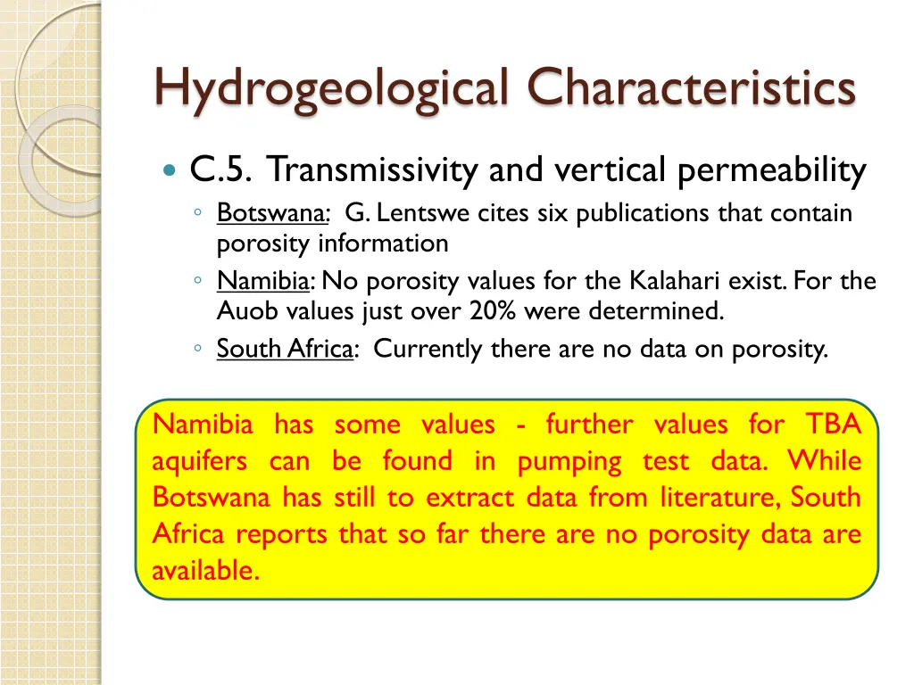 hydrogeological characteristics 4