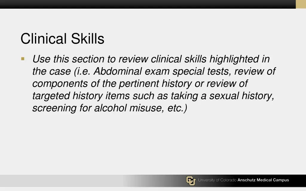 clinical skills