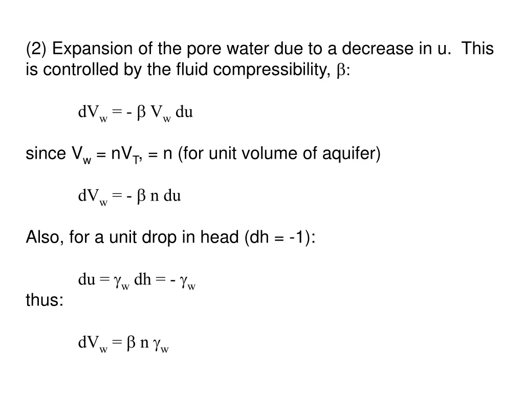 2 expansion of the pore water due to a decrease