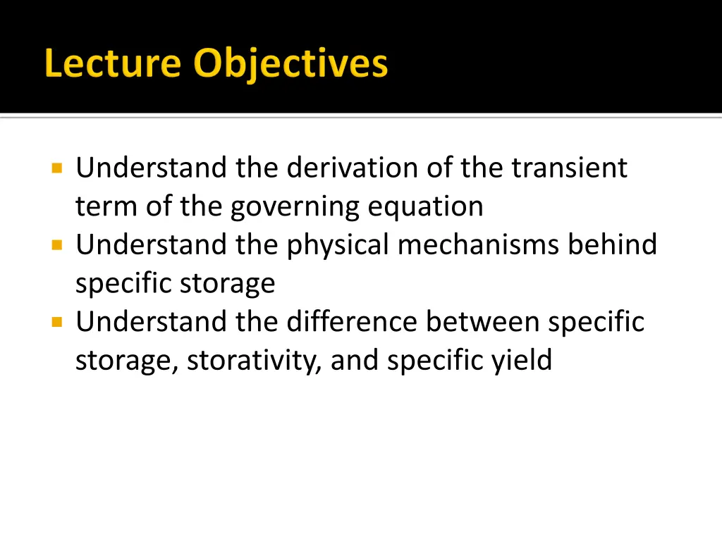 understand the derivation of the transient term