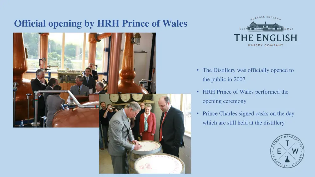 official opening by hrh prince of wales