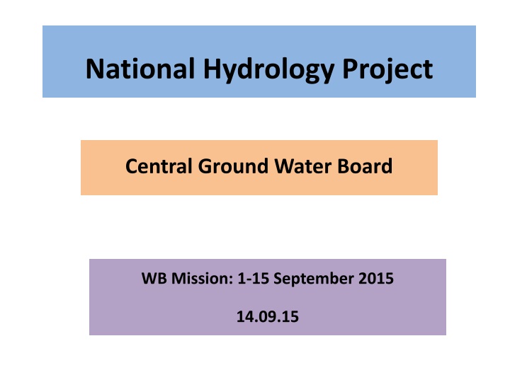 national hydrology project