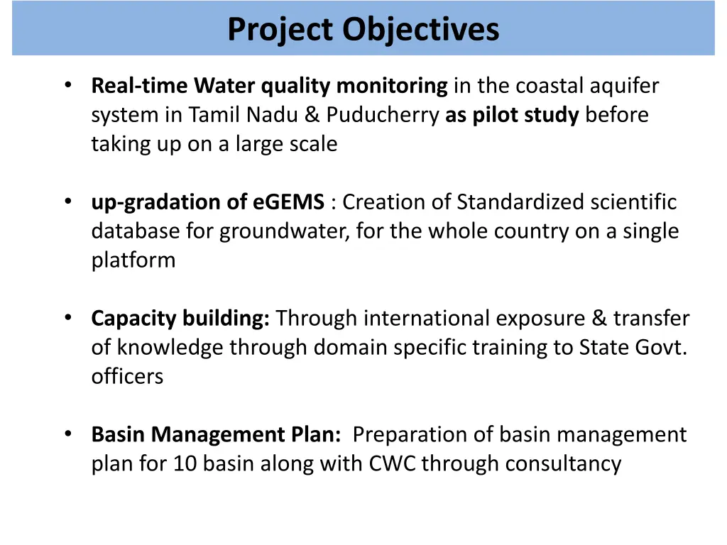 project objectives