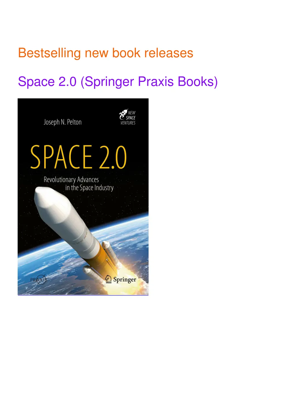 bestselling new book releases space 2 0 springer