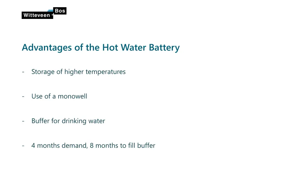 advantages of the hot water battery