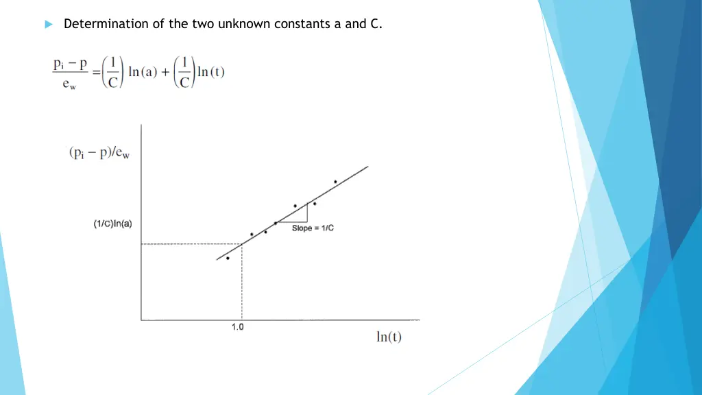 determination of the two unknown constants a and c