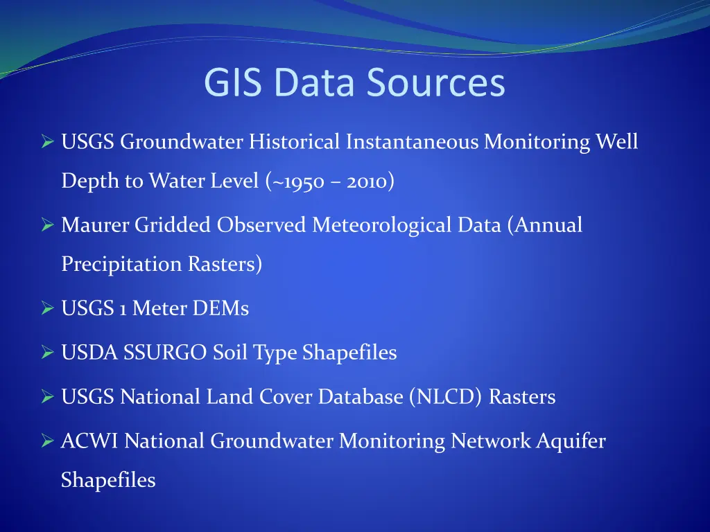 gis data sources