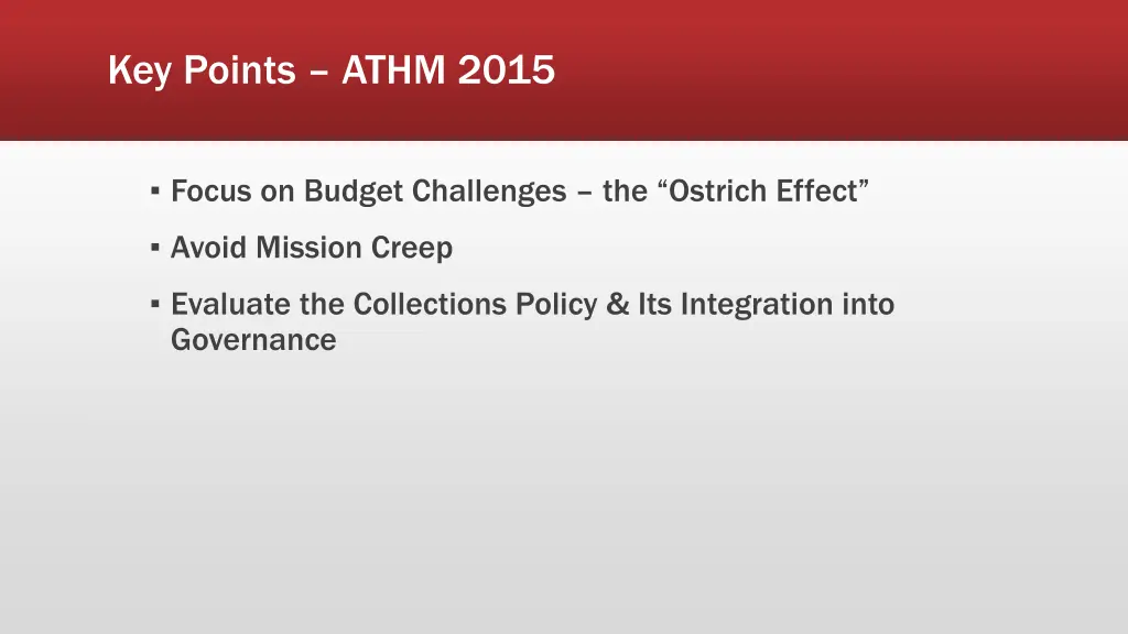 key points athm 2015