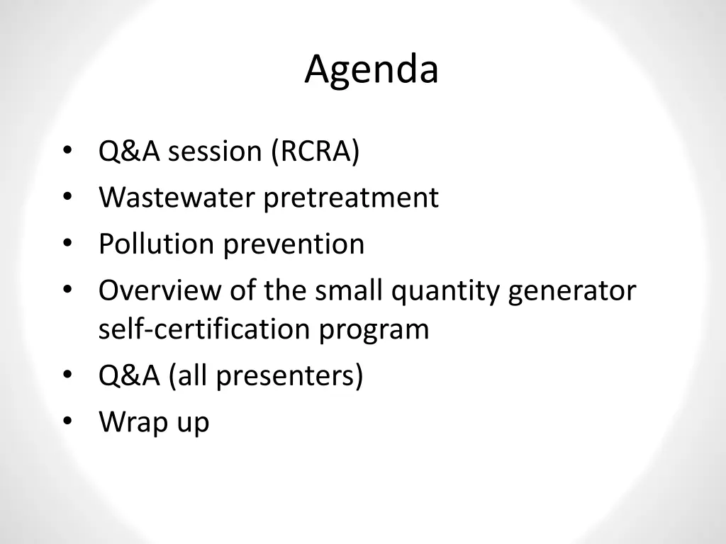 agenda 1