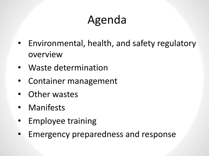 agenda