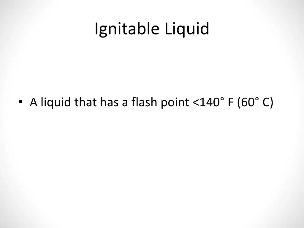 ignitable liquid