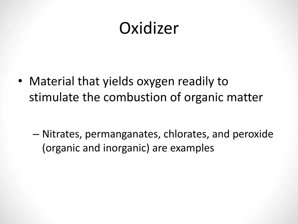 oxidizer