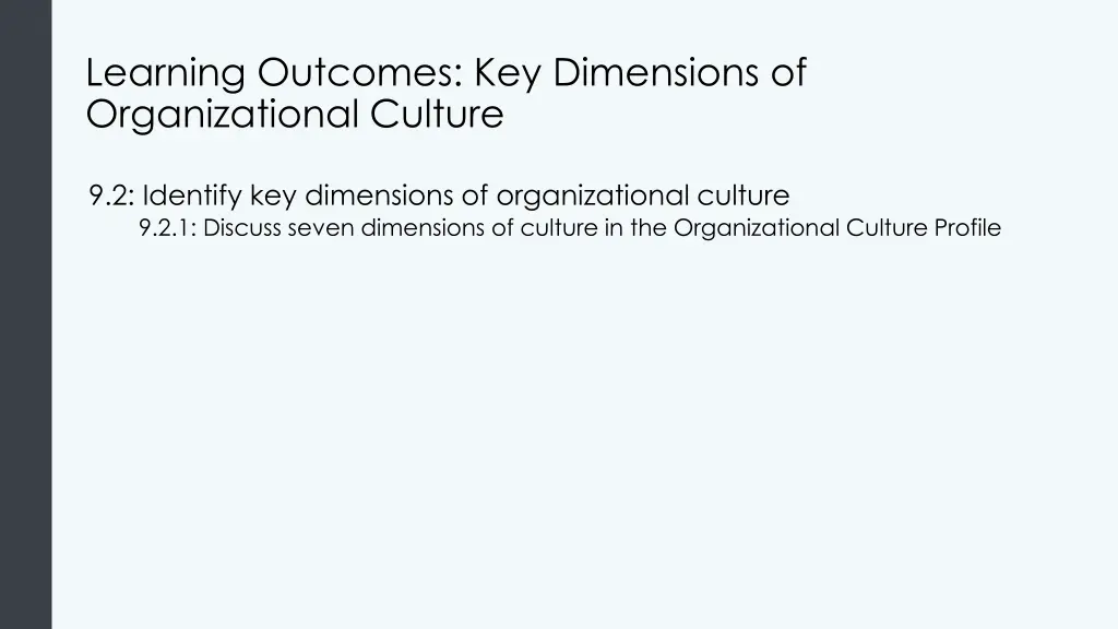 learning outcomes key dimensions