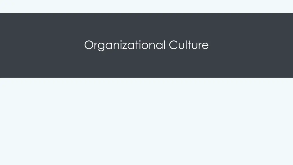 organizational culture