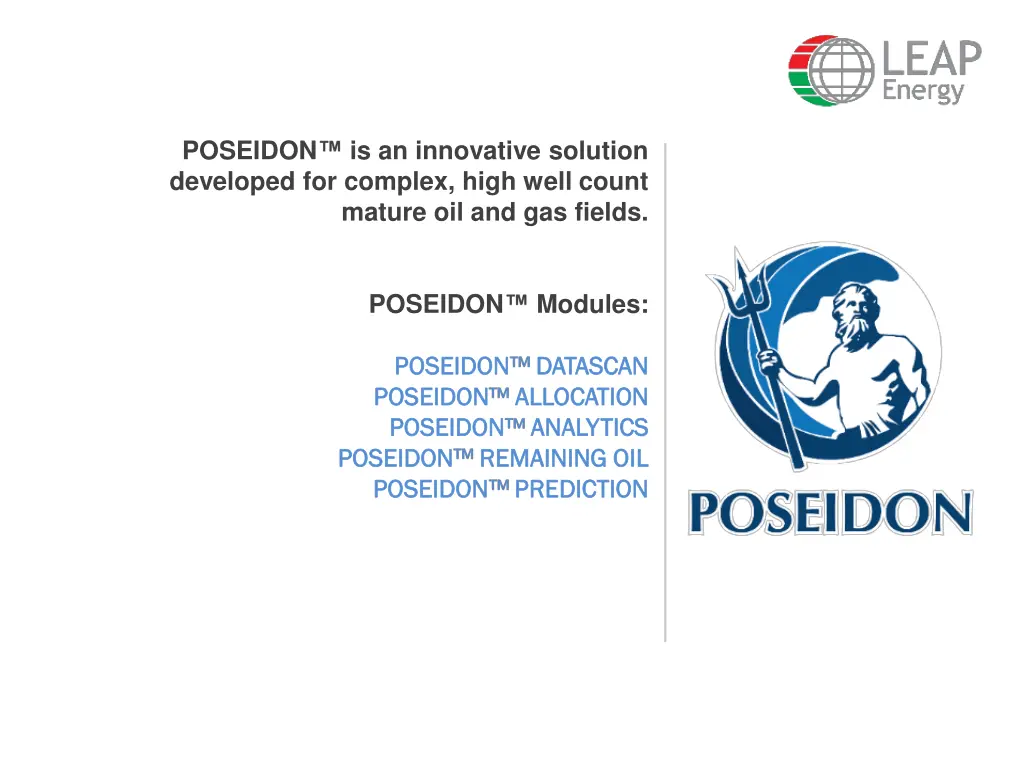 poseidon developed for complex high well count