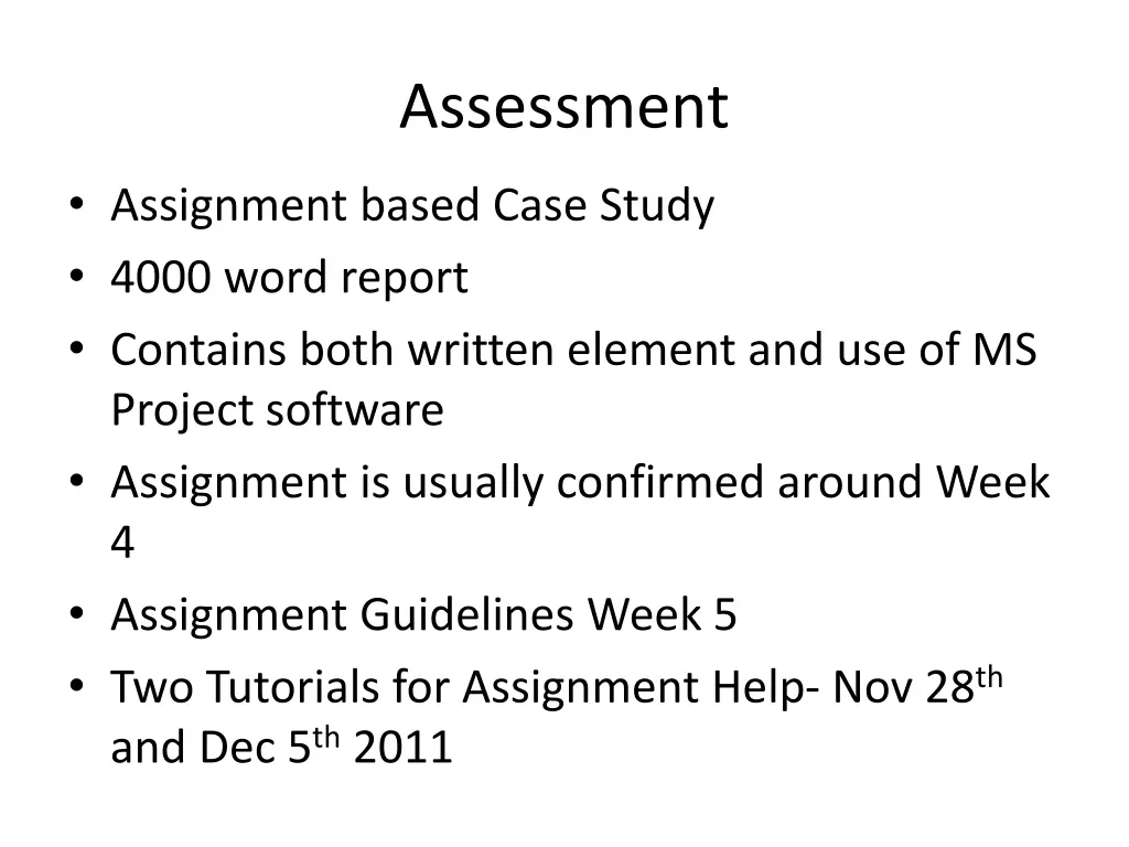 assessment