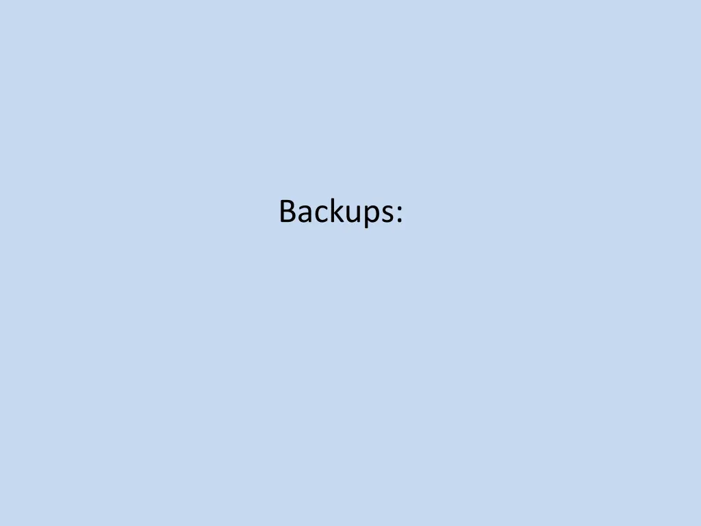 backups