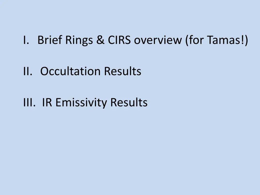 i brief rings cirs overview for tamas