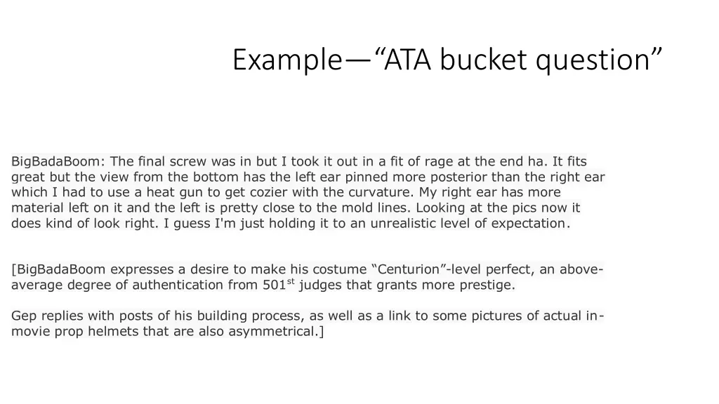 example ata bucket question 3